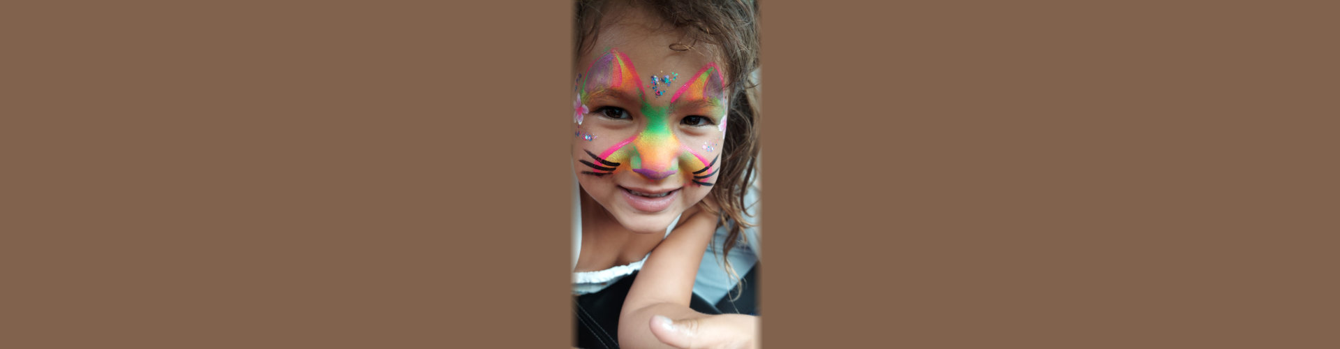 Little girl with face paint