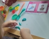 Kid playing clay